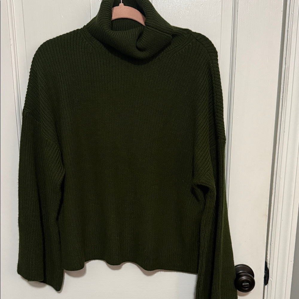 Forest Green Turtleneck Sweater
